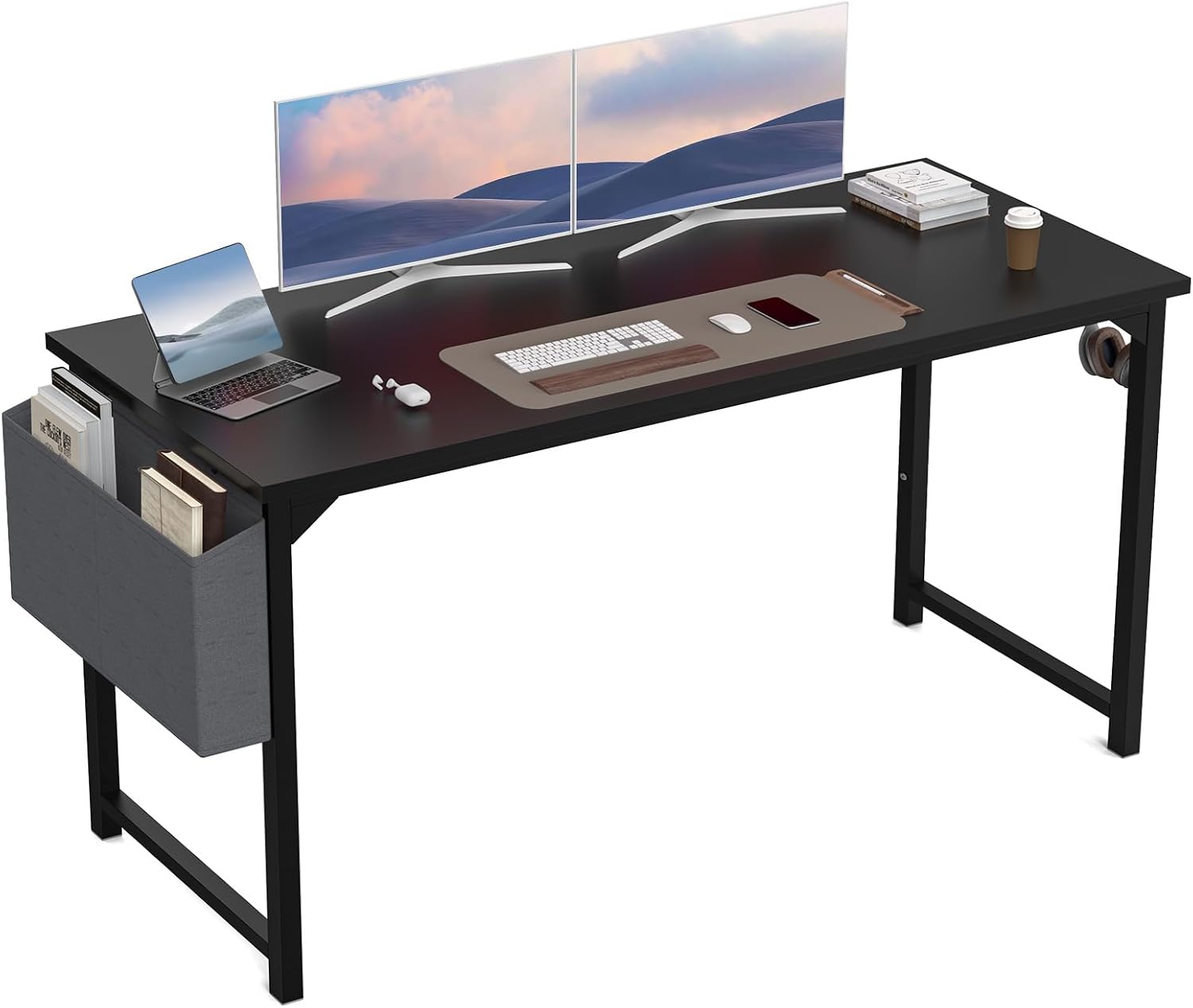 DUMOS 32 Inch Office Small Computer Desk Modern Simple Style Writing Study Work Table for Home Bedroom - Wood Brown