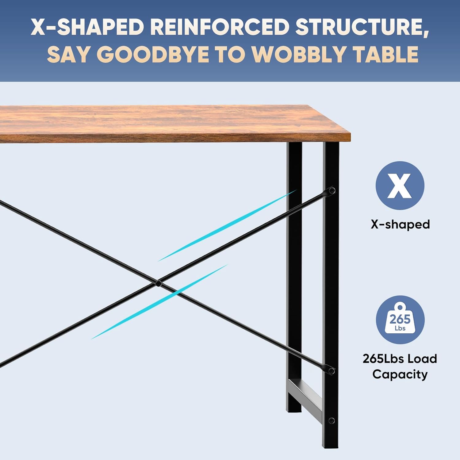 DUMOS 32 Inch Office Small Computer Desk Modern Simple Style Writing Study Work Table for Home Bedroom - Wood Brown
