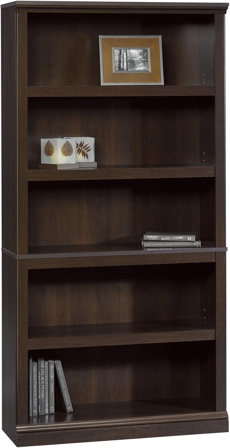 Sauder Miscellaneous Storage 5-Shelf Bookcase/ Book shelf, Select Cherry finish