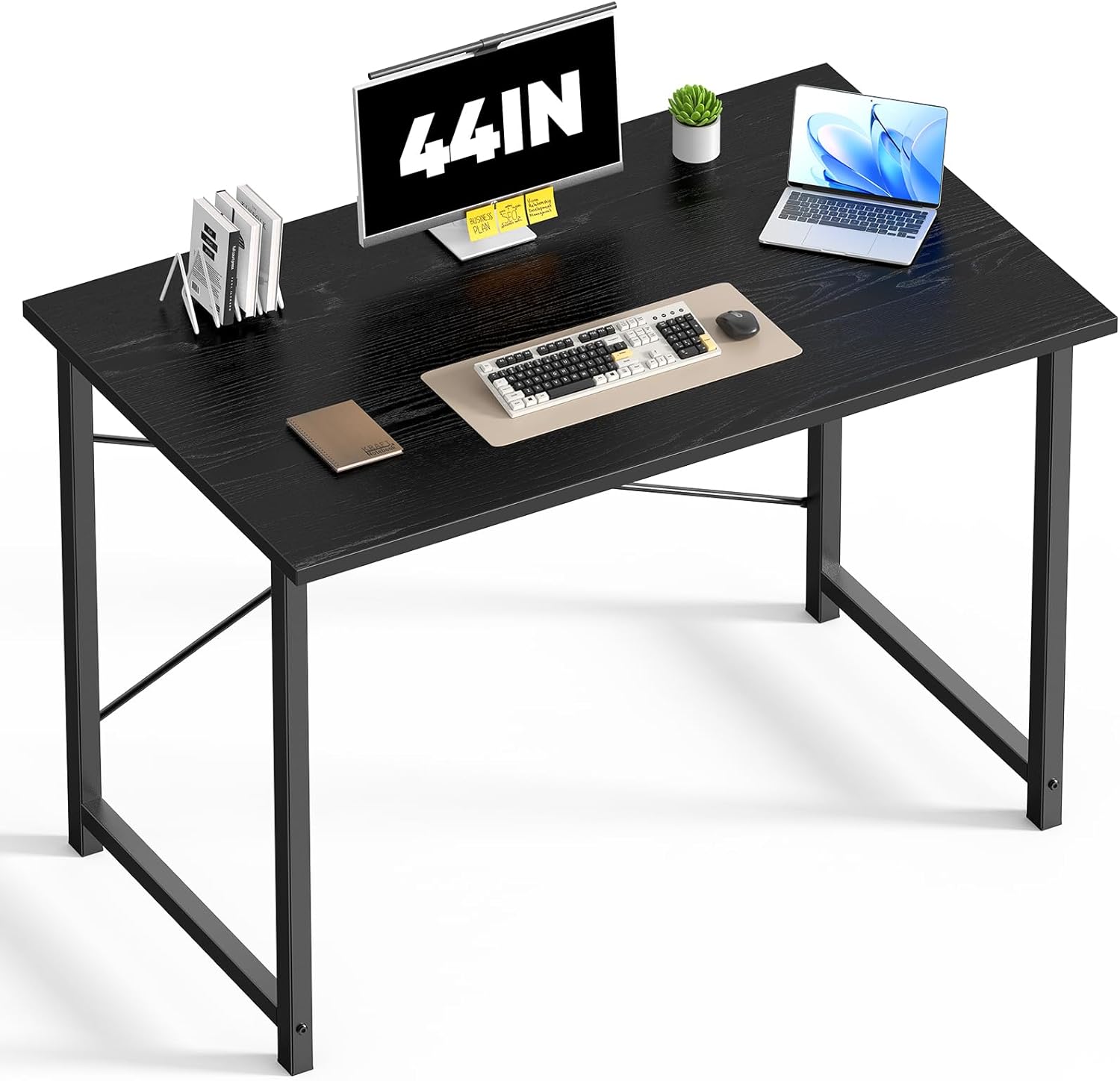 DUMOS 32 Inch Office Small Computer Desk Modern Simple Style Writing Study Work Table for Home Bedroom - Wood Brown