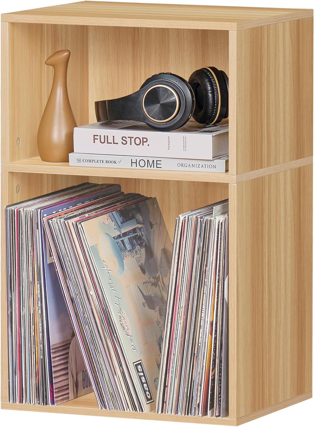 LEYAOYAO Cube Bookshelf 3 Tier Mid-Century Rustic Brown Modern Bookcase with Legs,Retro Wood Bookshelves Storage Organizer Shelf,Freestanding Open Book Shelves for Bedroom,Living Room,Office
