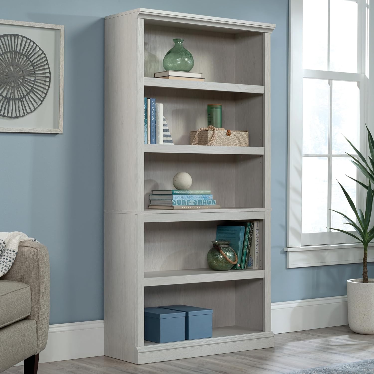 Sauder Miscellaneous Storage 5-Shelf Bookcase/ Book shelf, Select Cherry finish